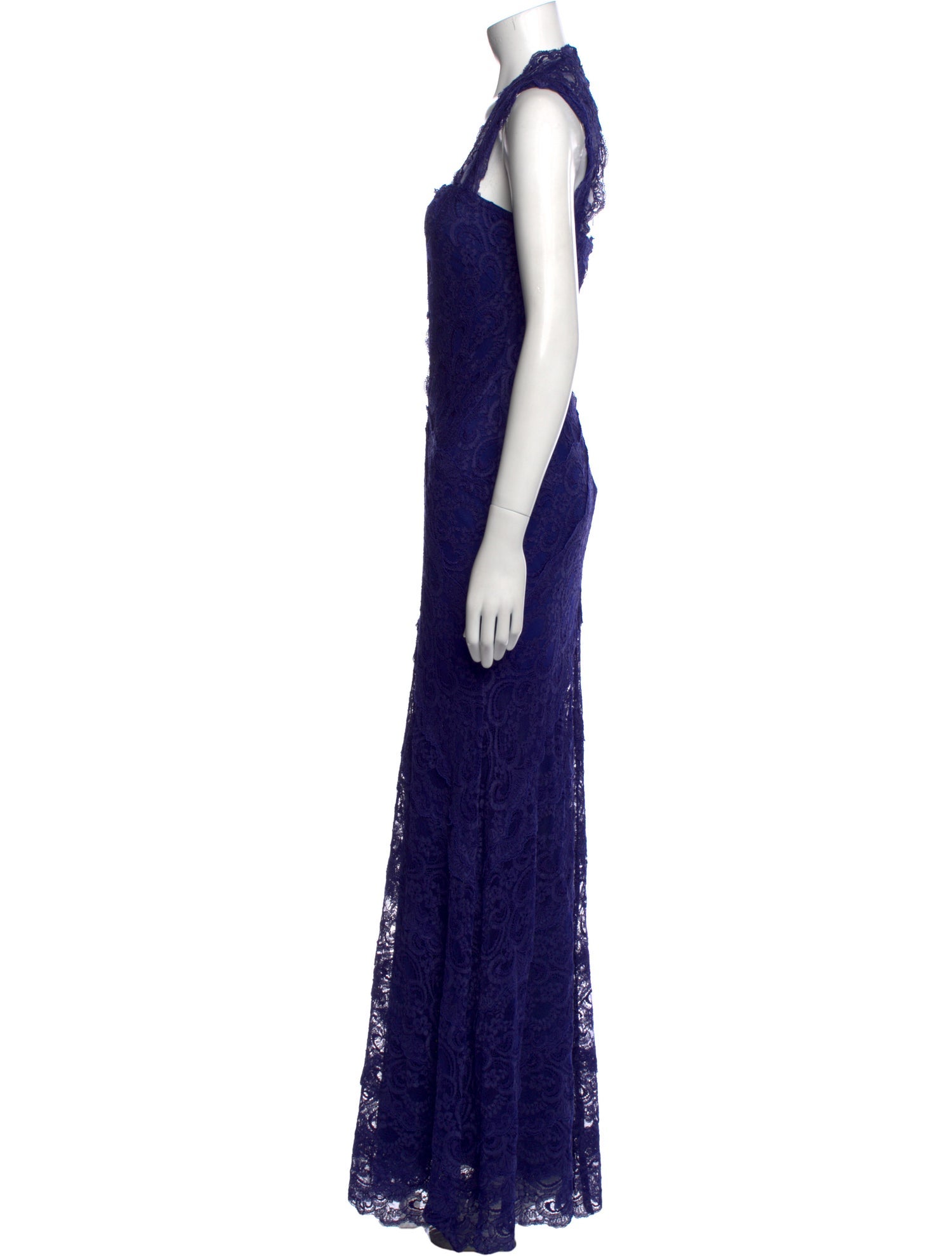 Nicole Miller Lace Pattern Long Dress