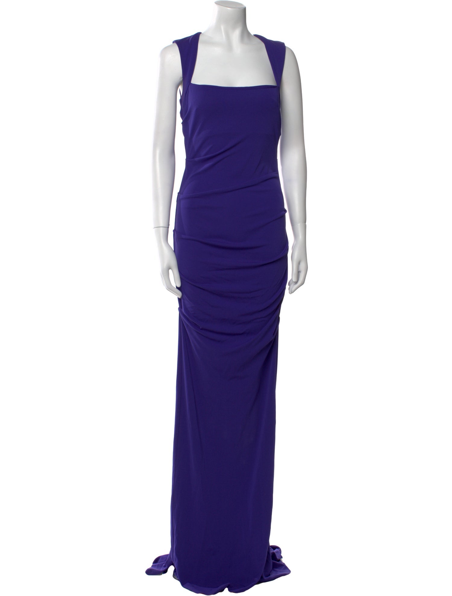 Nicole Miller Square Neckline Long Dress
