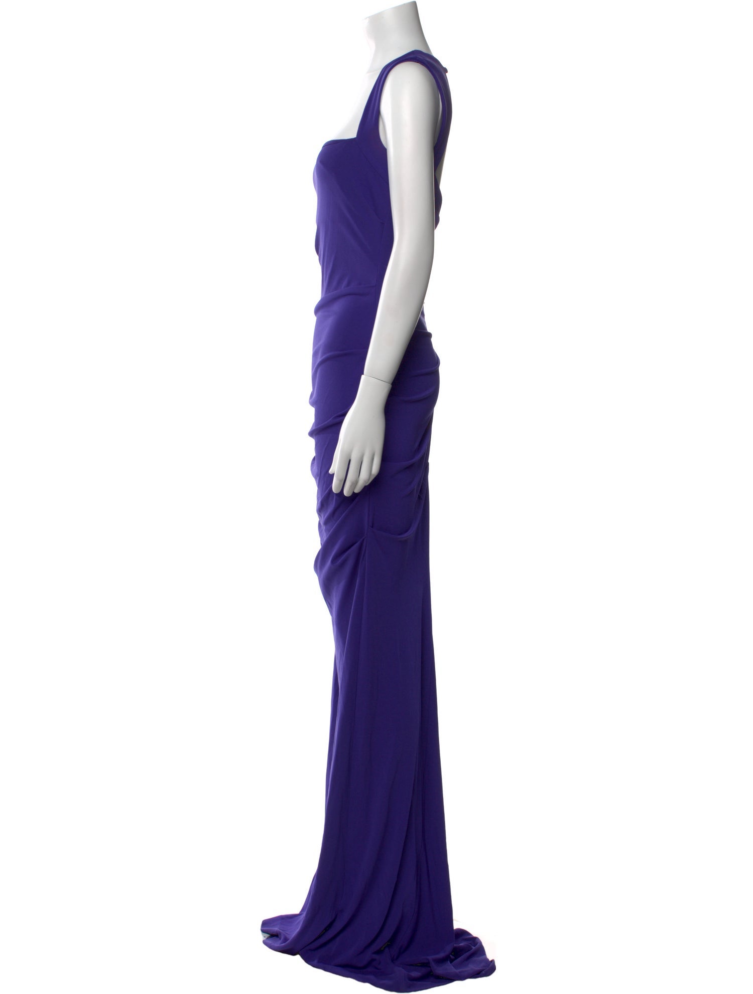 Nicole Miller Square Neckline Long Dress