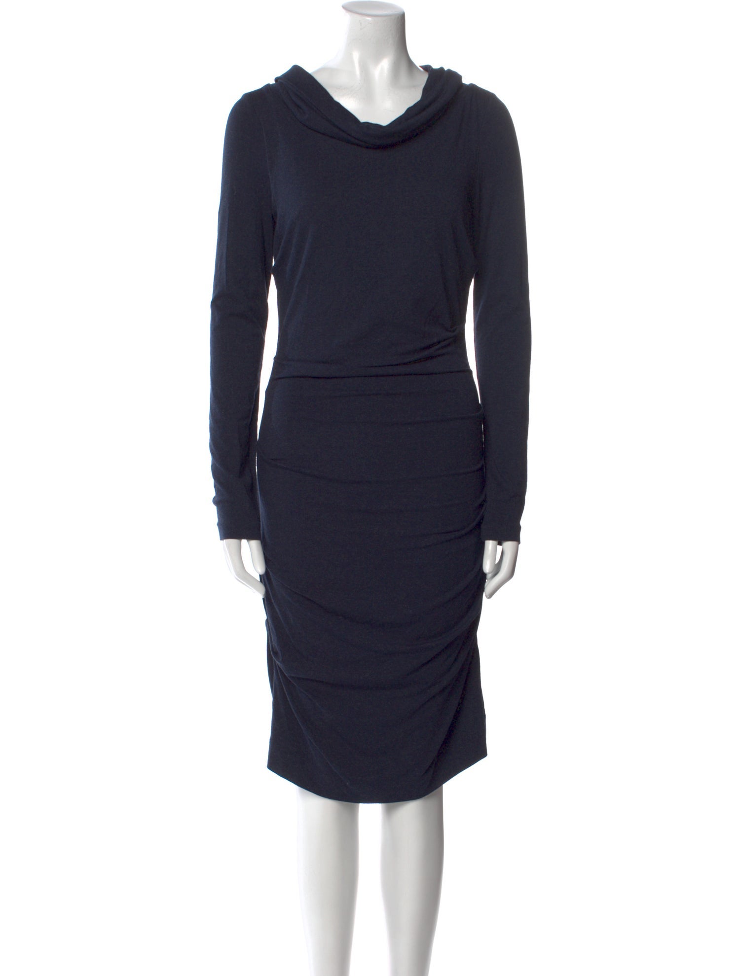 Nicole Miller Cowl Neck Knee-Length Dress