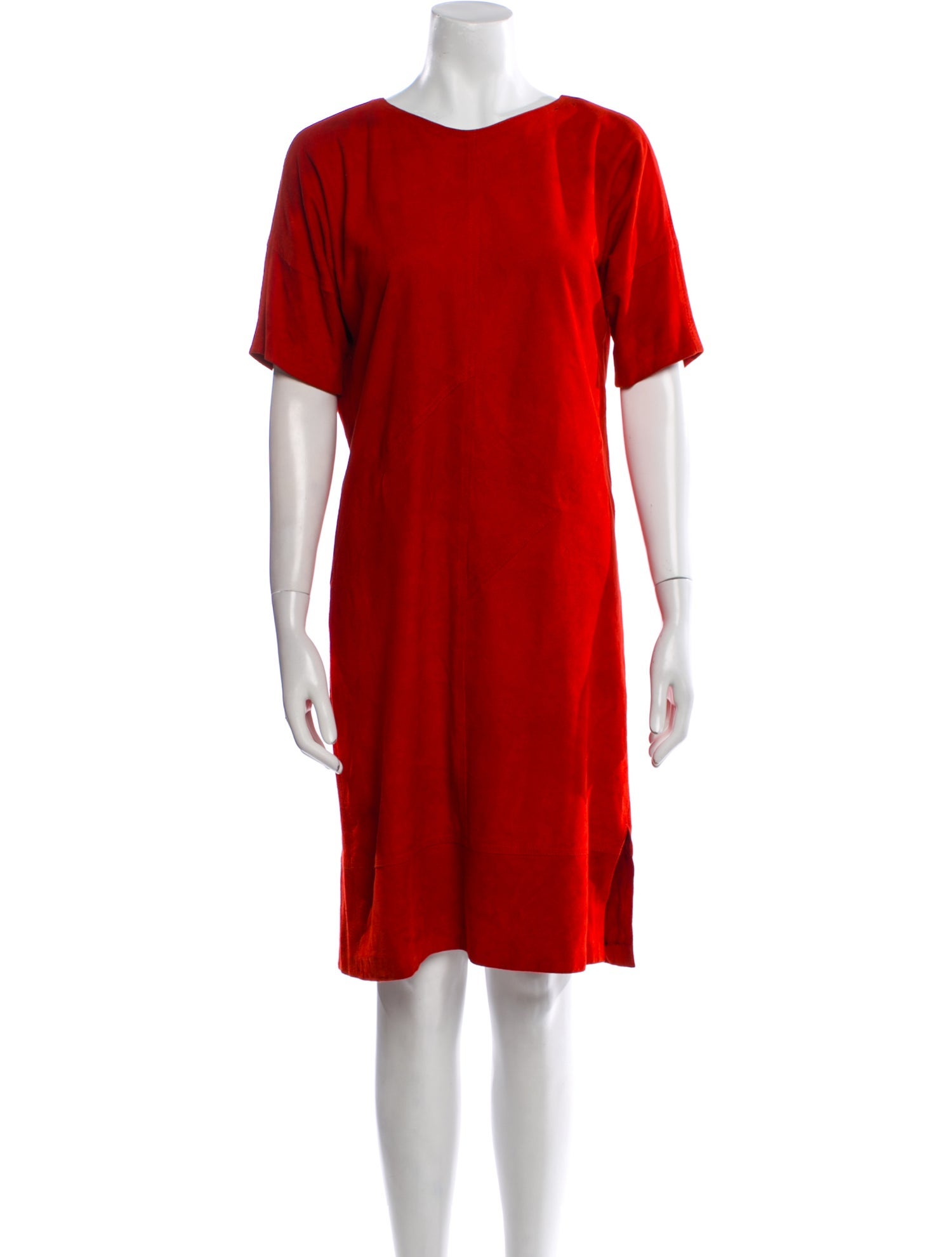 Nicole Miller Suede Knee-Length Dress