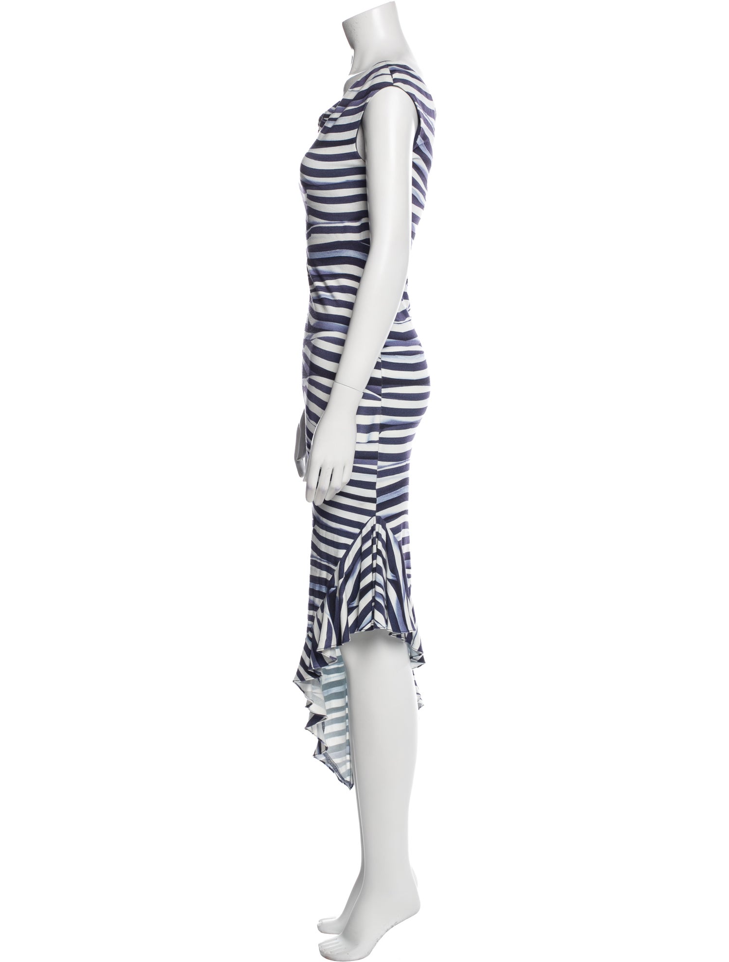 Nicole Miller Striped Long Dress