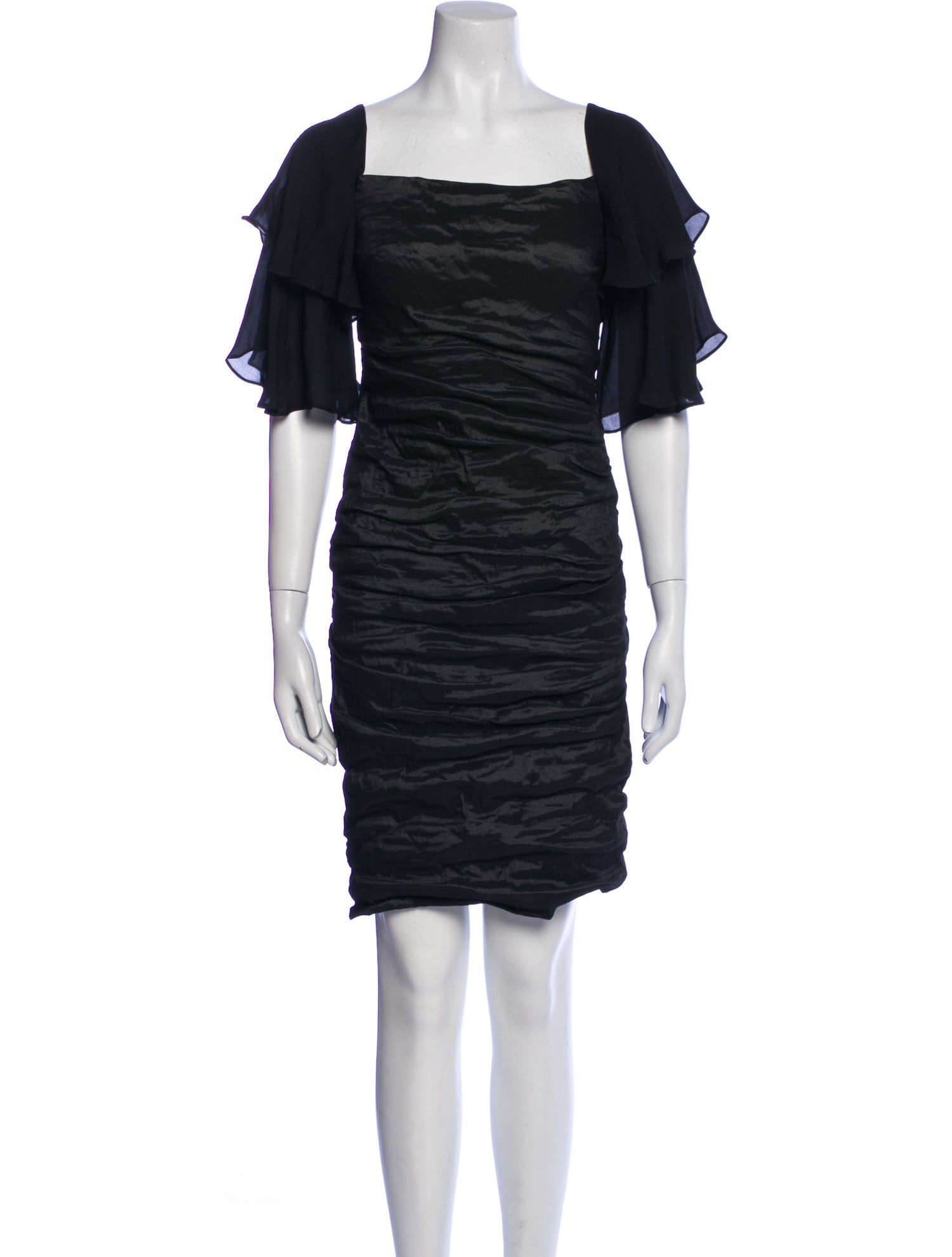 Nicole Miller Square Neckline Mini Dress