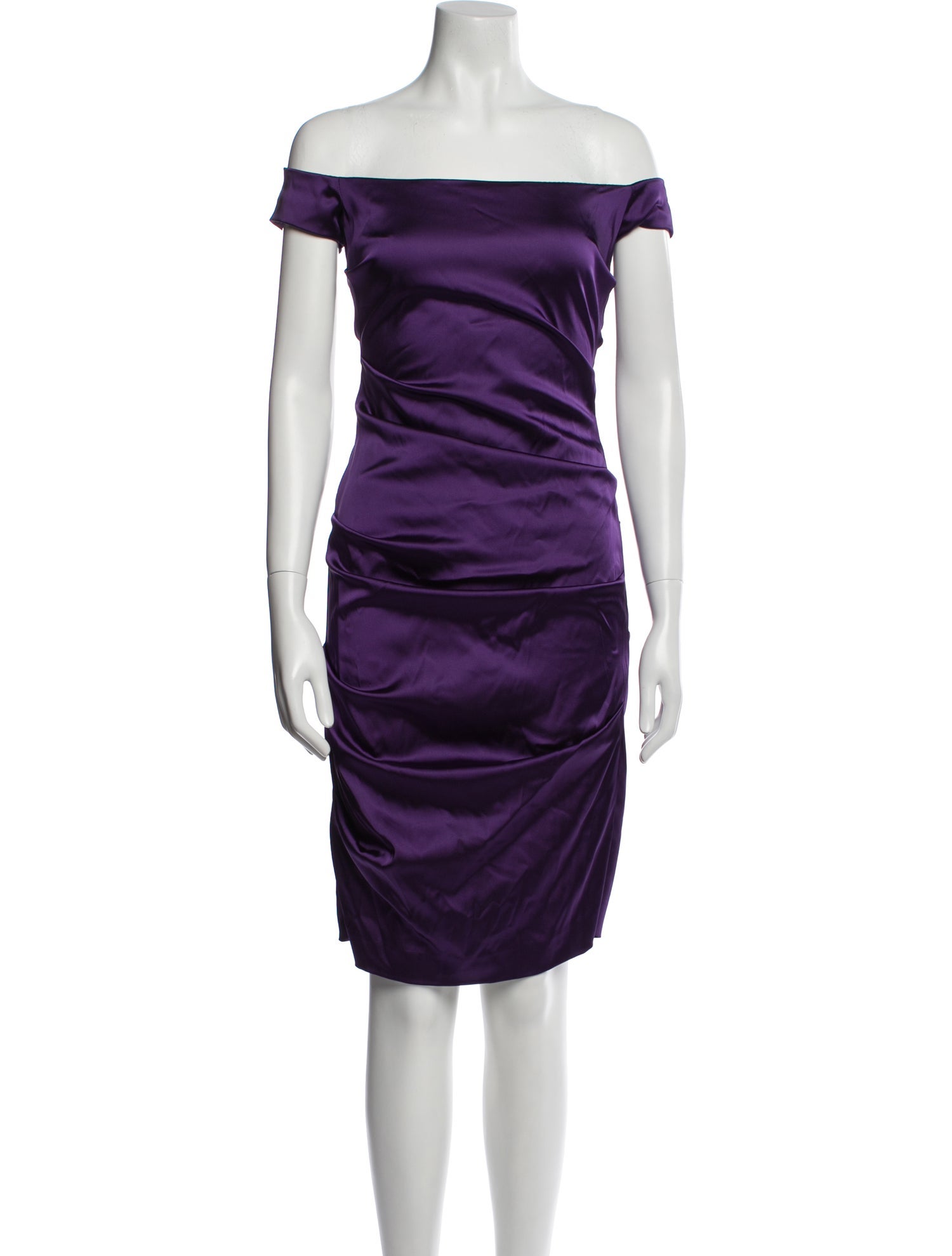 Nicole Miller Off-The-Shoulder Knee-Length Dress w/ Tags