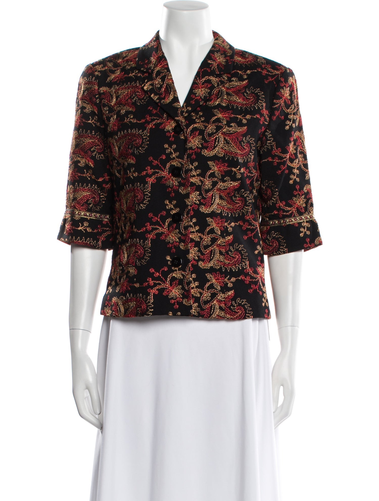 Nicole Miller Floral Print Evening Jacket