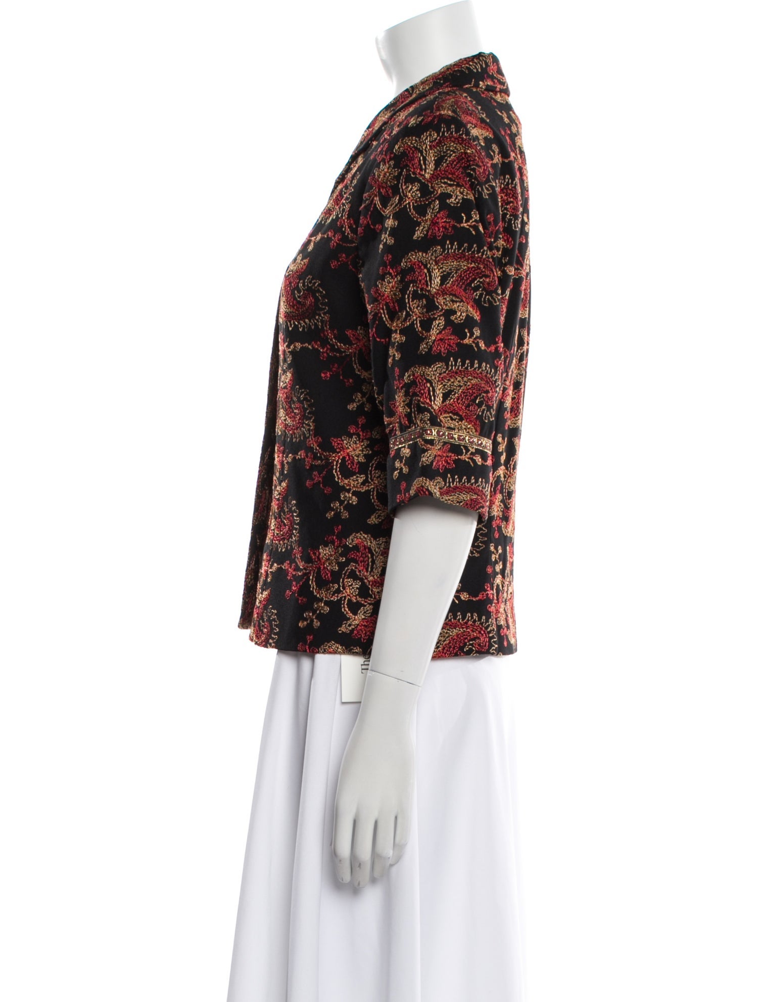 Nicole Miller Floral Print Evening Jacket