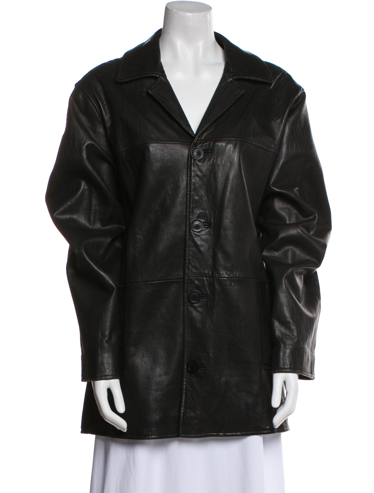 Nicole Miller Leather Coat