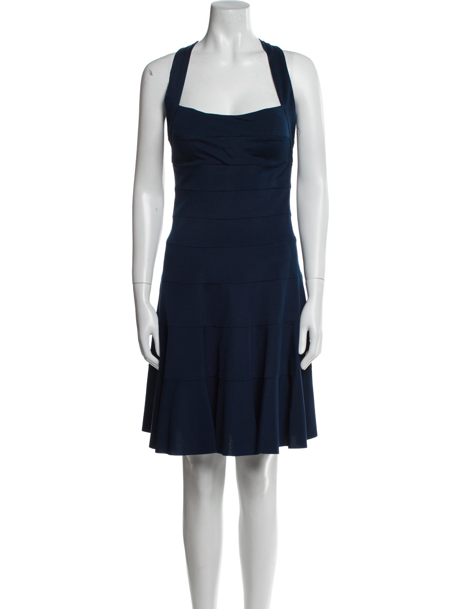 Nicole Miller Square Neckline Knee-Length Dress