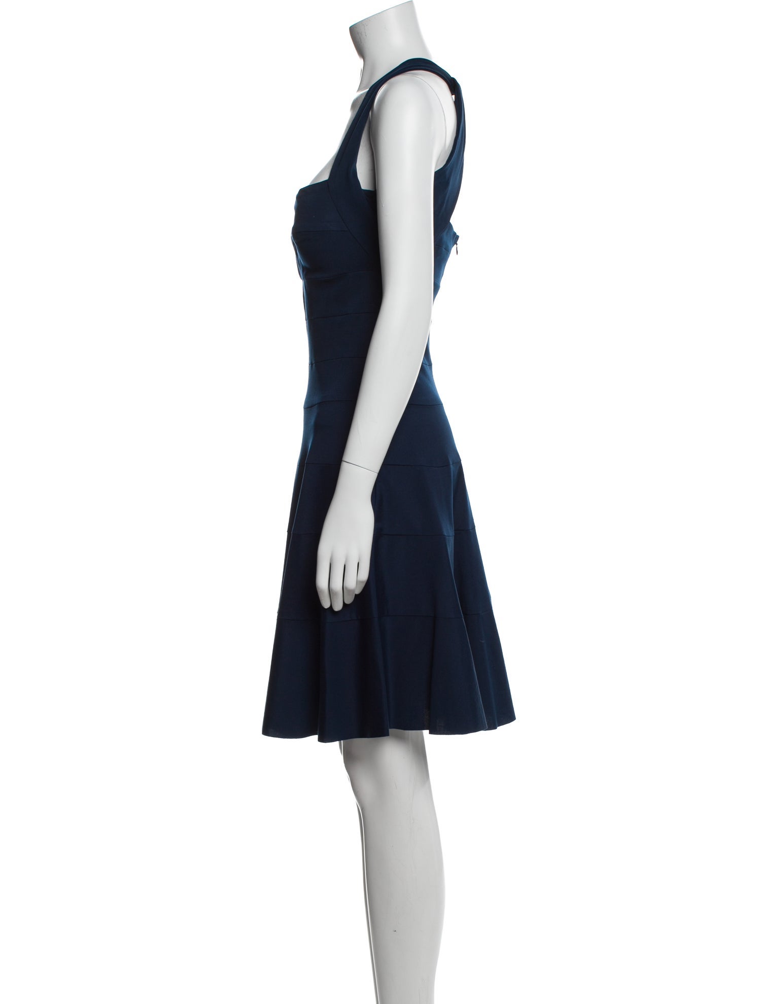 Nicole Miller Square Neckline Knee-Length Dress