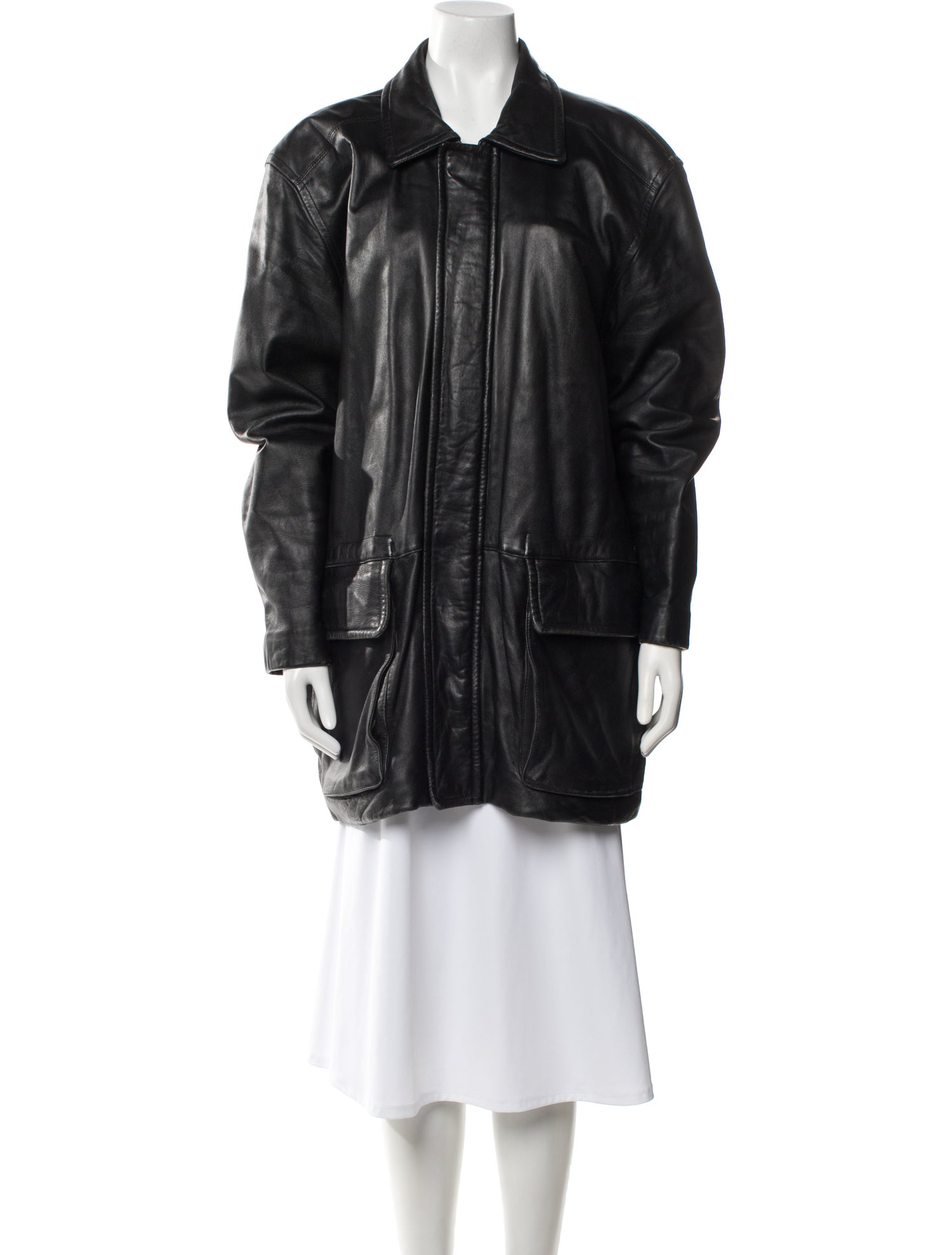 Nicole Miller Leather Coat