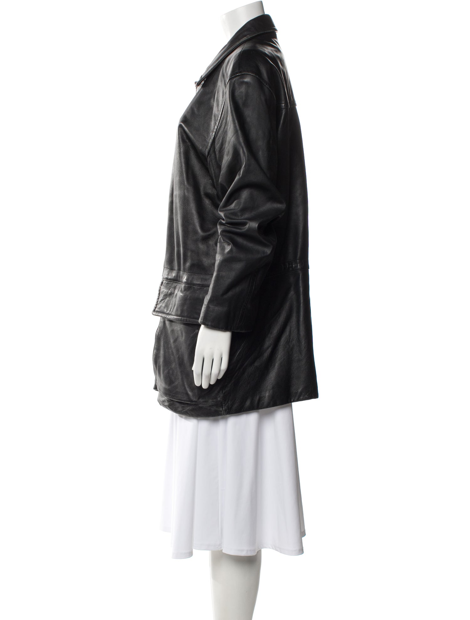Nicole Miller Leather Coat