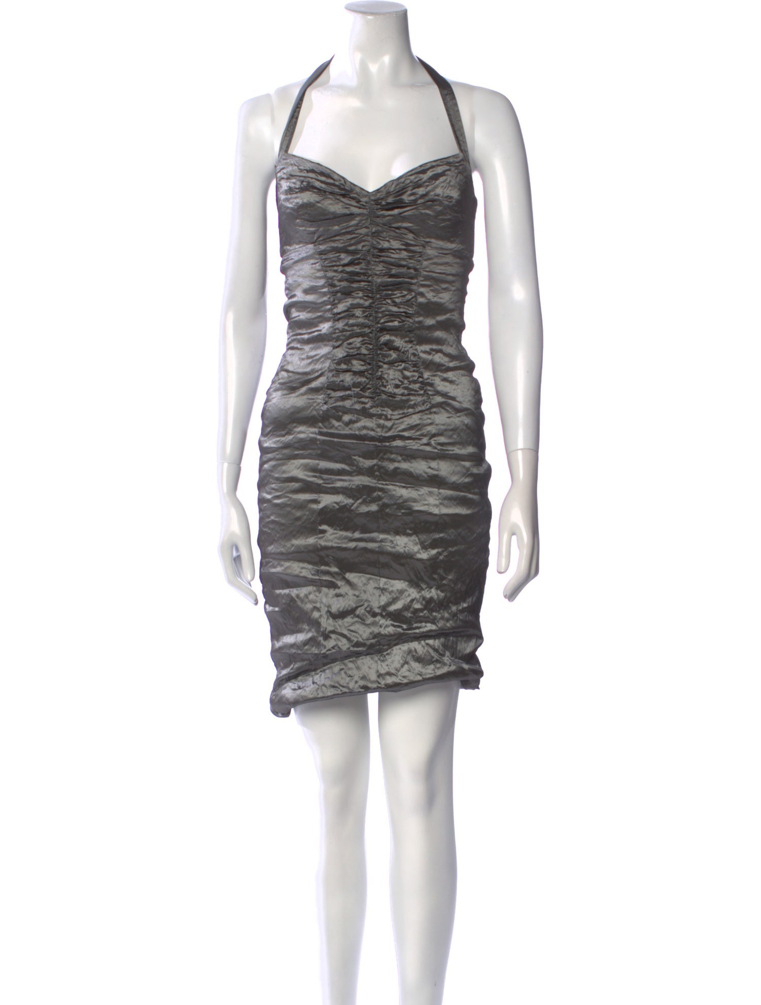 Nicole Miller Halterneck Knee-Length Dress