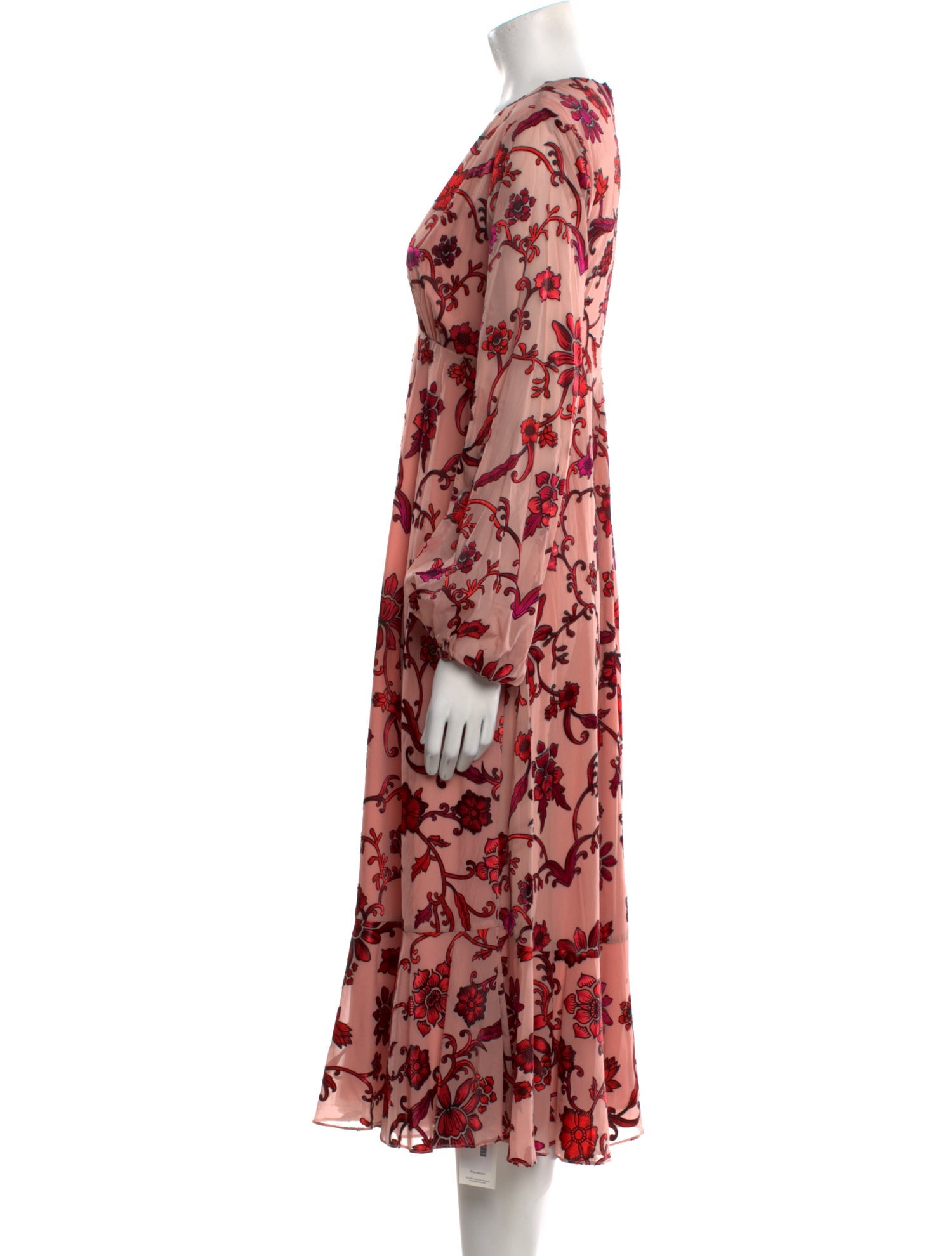 Nicole Miller Floral Print Long Dress w/ Tags