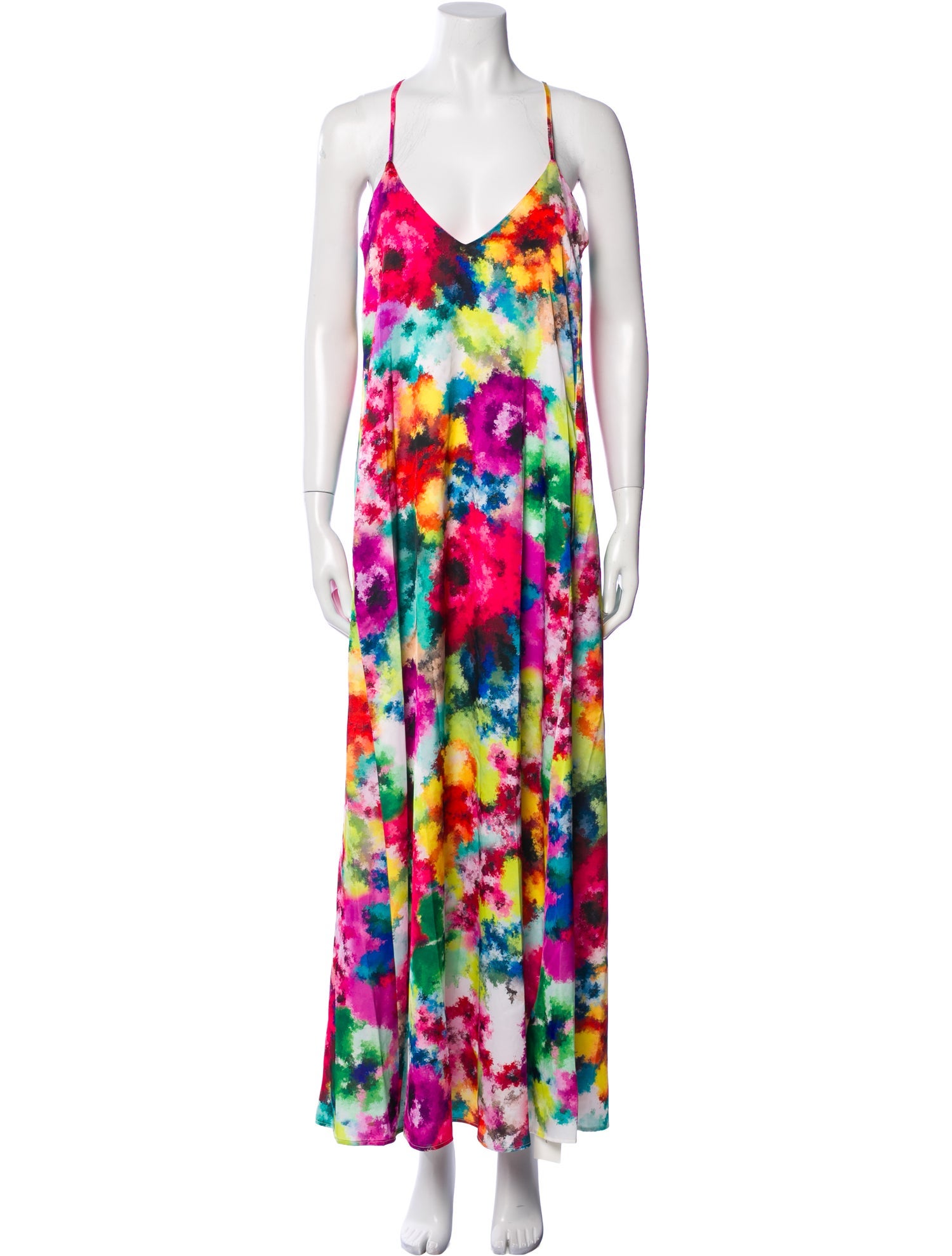 Nicole Miller Floral Print Long Dress