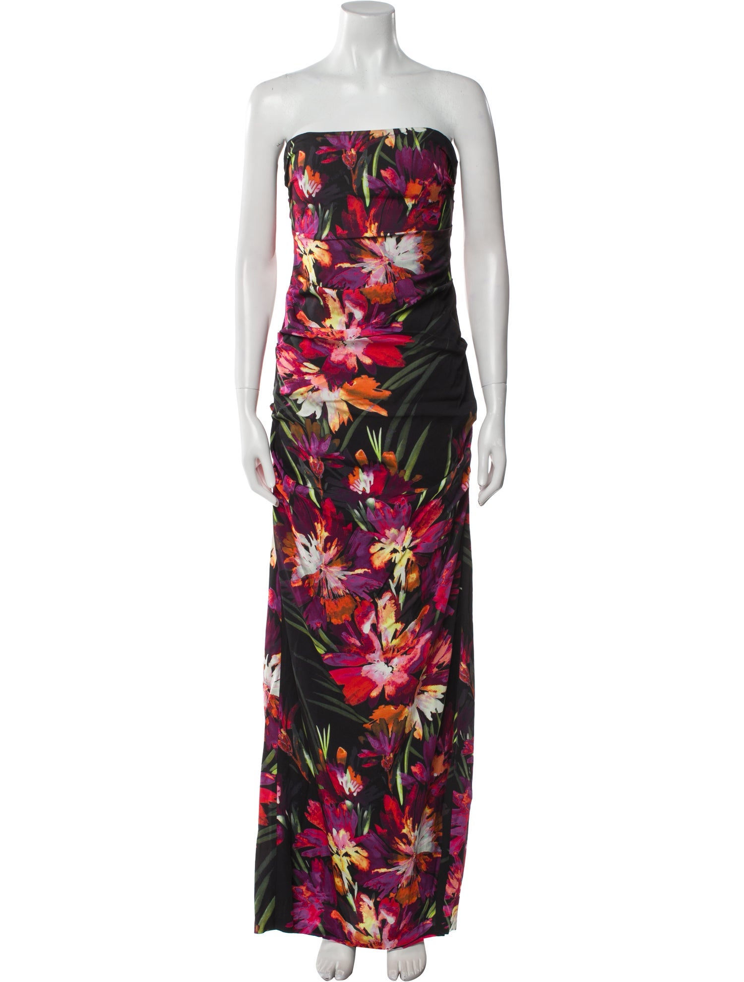 Nicole Miller Floral Print Long Dress