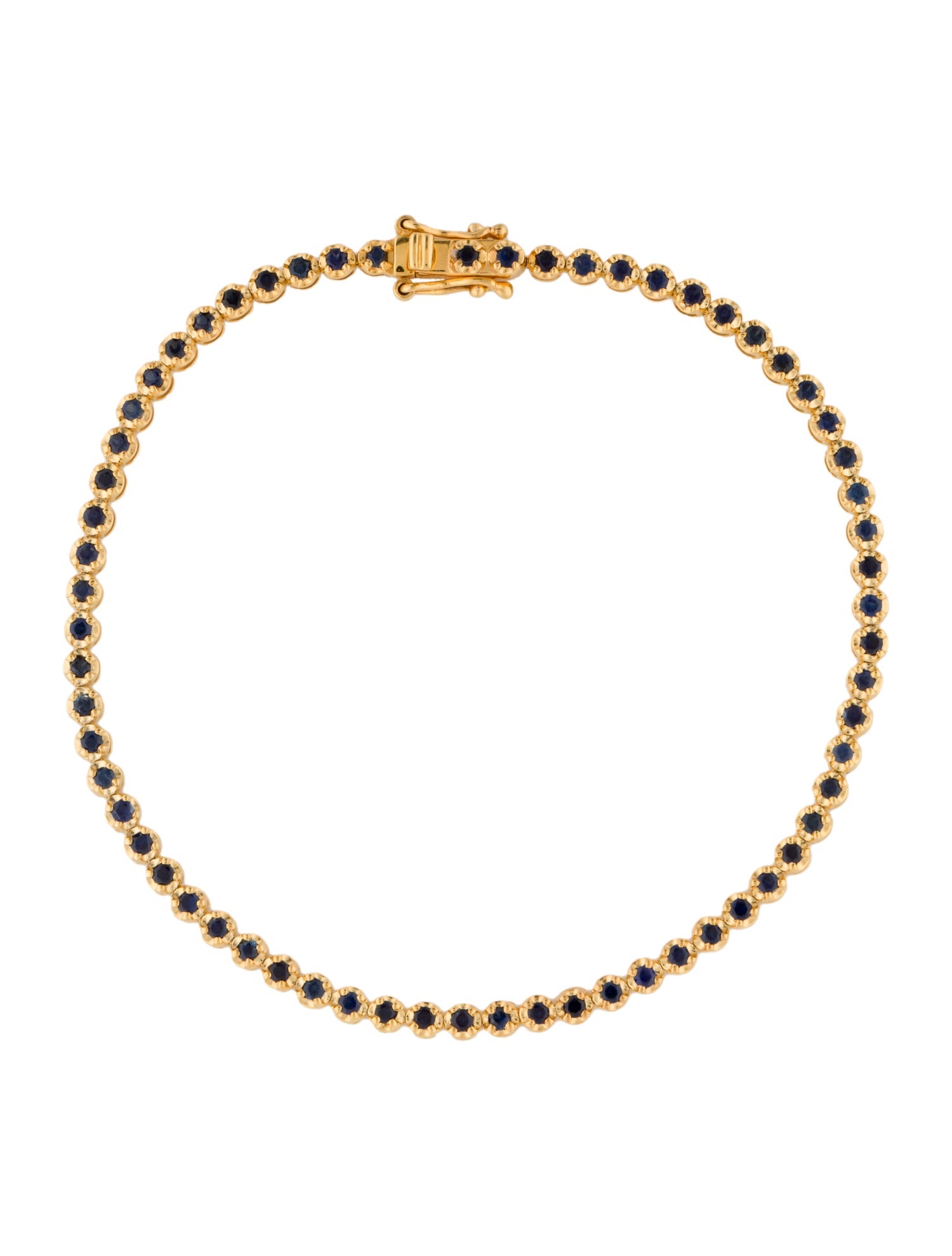 Nina Zhou 14K 2.46ctw Sapphire Tennis Bracelet