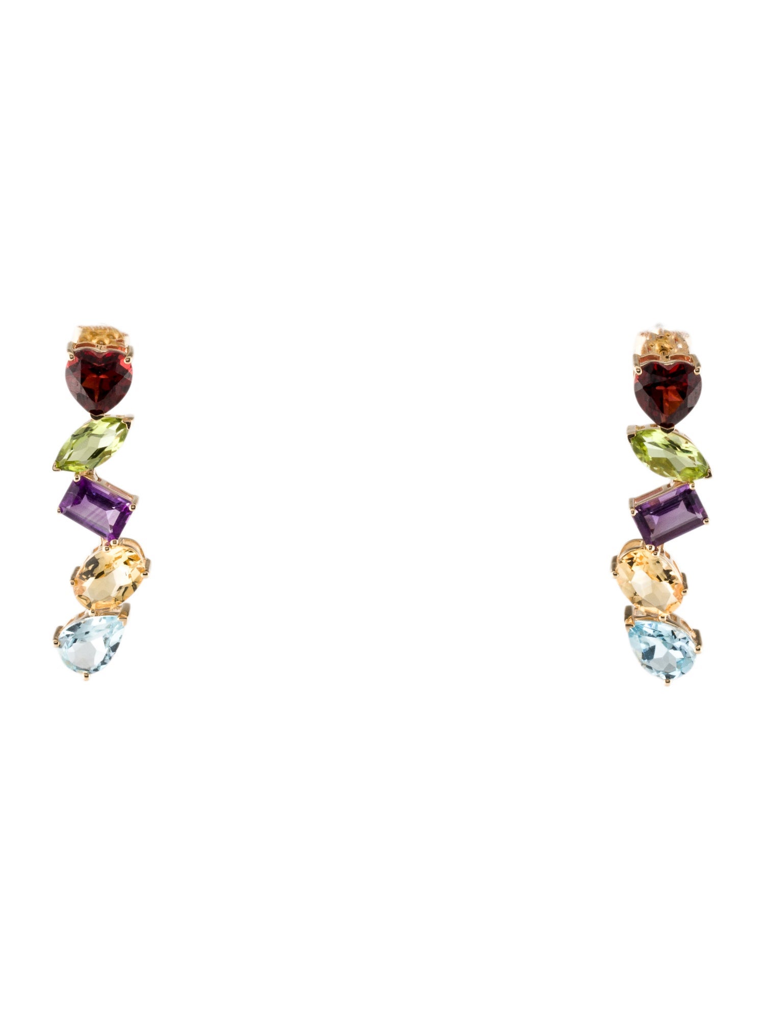 Nina Zhou 14K Multistone Secret Garden Drop Earrings