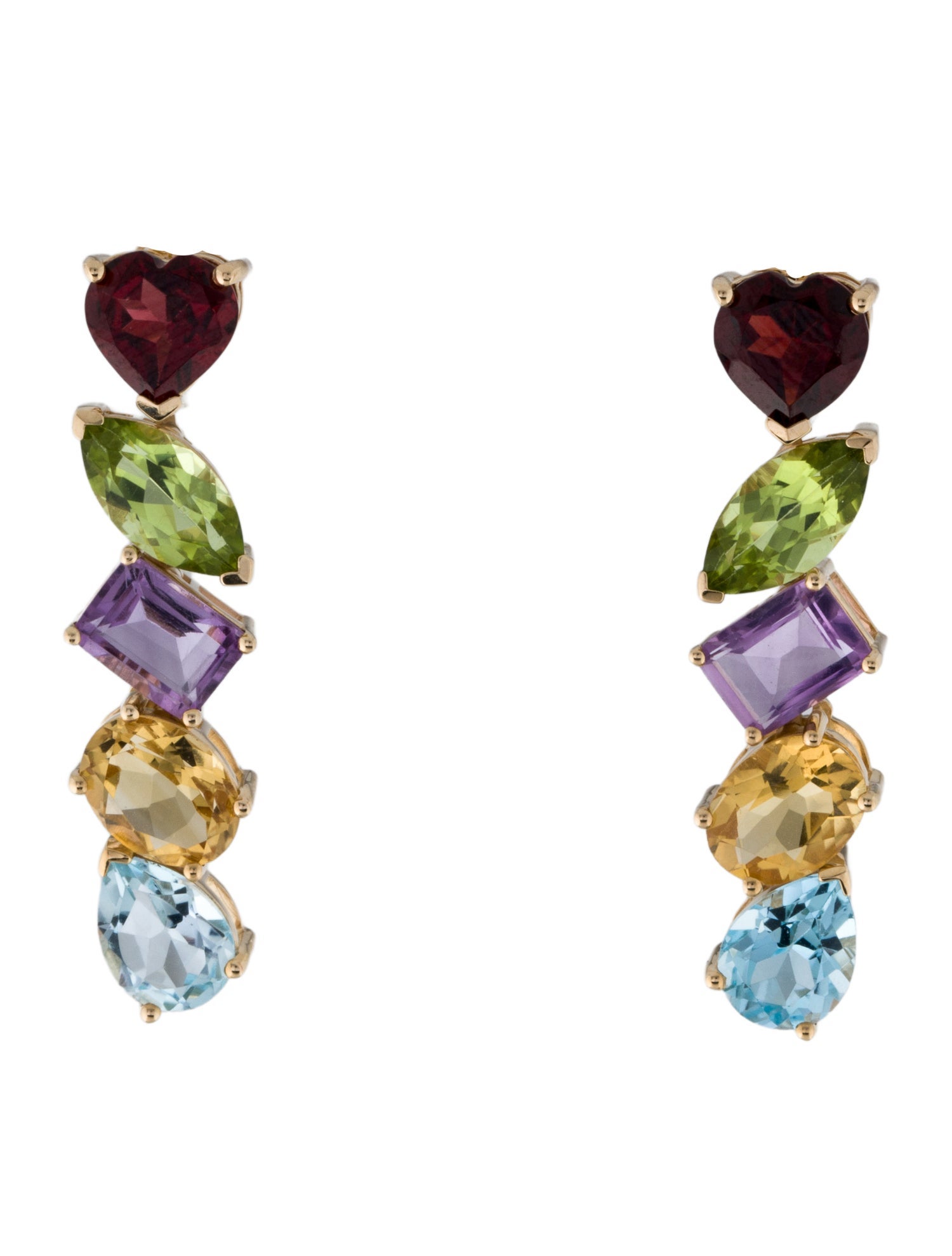 Nina Zhou 14K Multistone Secret Garden Drop Earrings