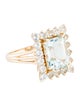 Nina Zhou 14K 3.66ct Aquamarine Cocktail Ring