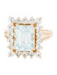 Nina Zhou 14K 3.66ct Aquamarine Cocktail Ring