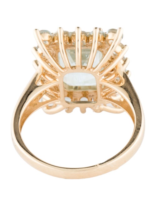 Nina Zhou 14K 3.66ct Aquamarine Cocktail Ring
