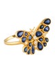 Nina Zhou 14K Sapphire & Diamond Butterfly Ring