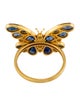 Nina Zhou 14K Sapphire & Diamond Butterfly Ring