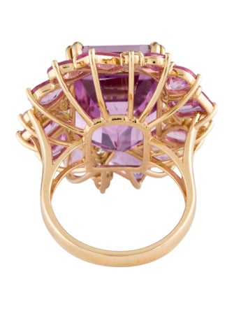 Nina Zhou 18k 22.00ct Kunzite, Pink Sapphire & Diamond Thea Cocktail Ring