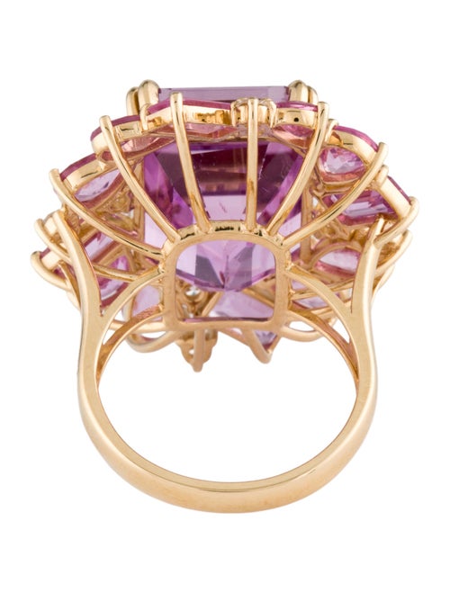 Nina Zhou 18k 22.00ct Kunzite, Pink Sapphire & Diamond Thea Cocktail Ring
