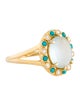 Nina Zhou 14K 2.15ct Aquamarine, Turquoise & Diamond Cocktail RIng