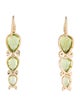 Nina Zhou Lily of the Valley Peridot Tsavorite Diamond Drop Earrings