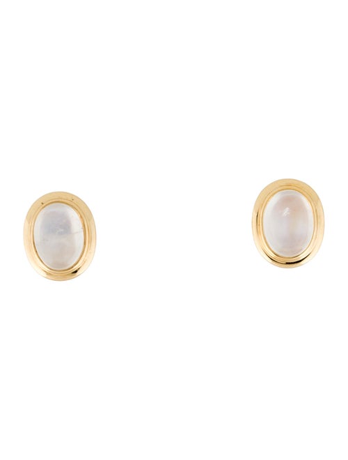Nina Zhou 14K Moonstone Stud Earrings