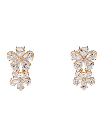 Nina Zhou 14K 5.08ctw Lab-Grown Diamond Blossom Drop Earrings