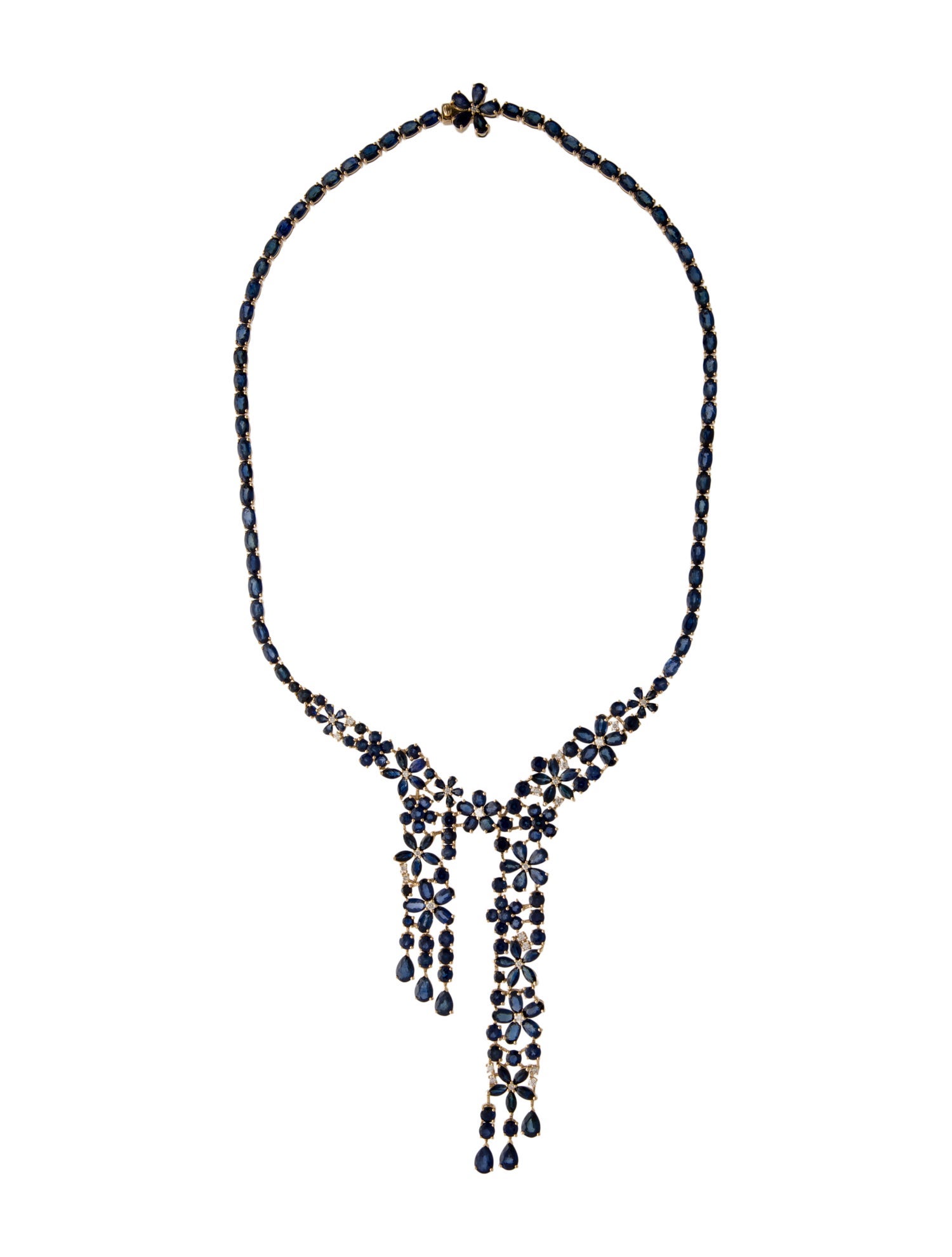 Nina Zhou 14K Sapphire & Diamond Galaxy Statement Collar Necklace