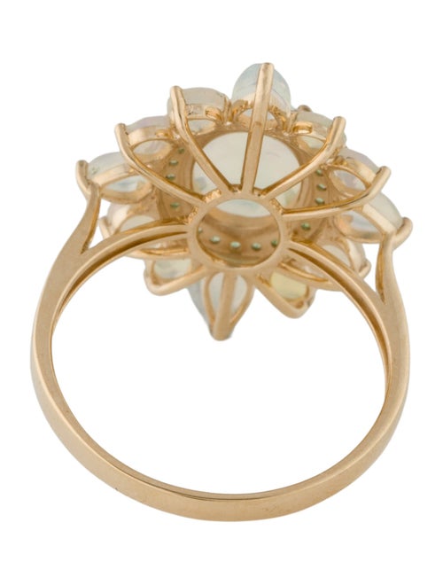 Nina Zhou 14K Opal & Tsavorite Cocktail Ring
