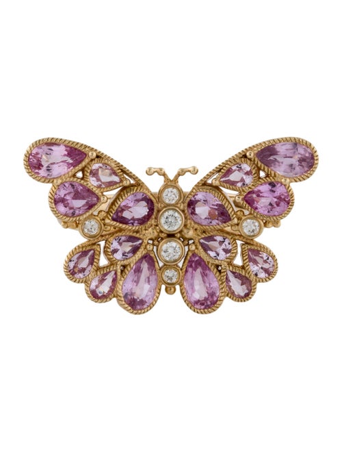 Nina Zhou 14K Sapphire & Diamond Butterfly Cocktail Ring