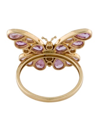 Nina Zhou 14K Sapphire & Diamond Butterfly Cocktail Ring