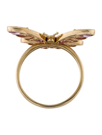 Nina Zhou 14K Sapphire & Diamond Butterfly Cocktail Ring