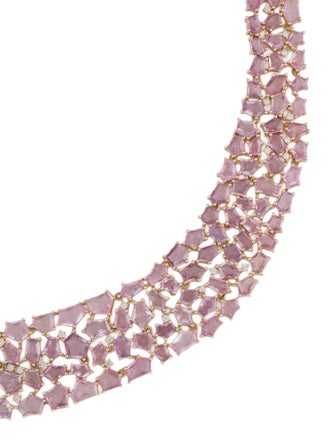 Nina Zhou 14K Sapphire & Diamond Collar Necklace