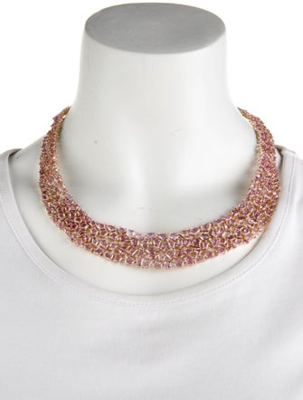 Nina Zhou 14K Sapphire & Diamond Collar Necklace