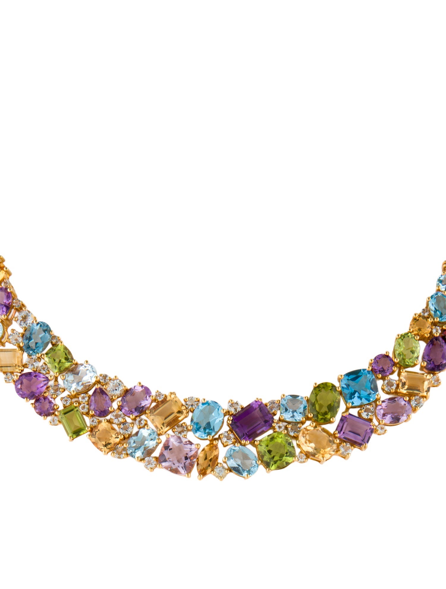 Nina Zhou 14K Multistone Secret Garden Collar Necklace