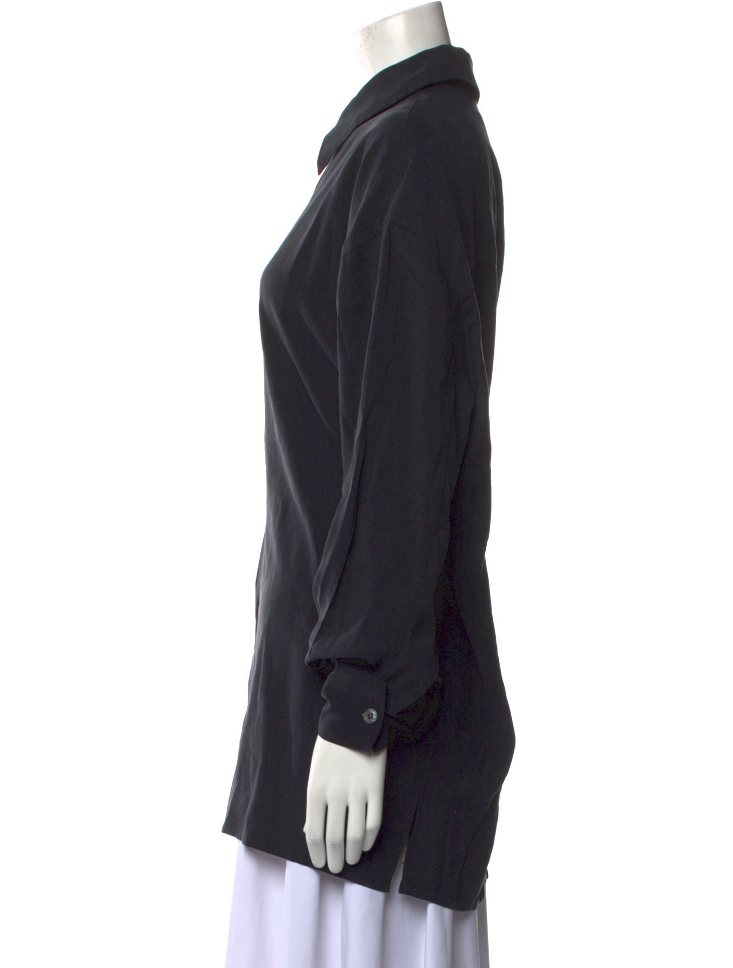 Studio Nicholson Wool Long Sleeve Button-Up Top