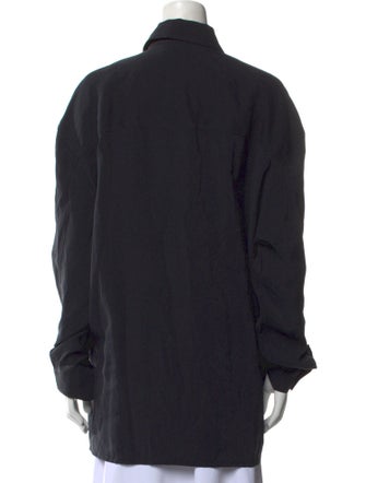 Studio Nicholson Wool Long Sleeve Button-Up Top