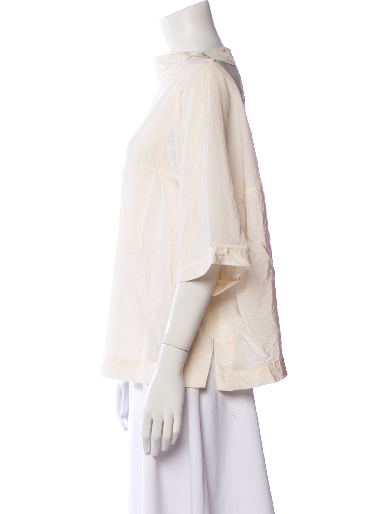 Studio Nicholson Bateau Neckline Three-Quarter Sleeve Blouse