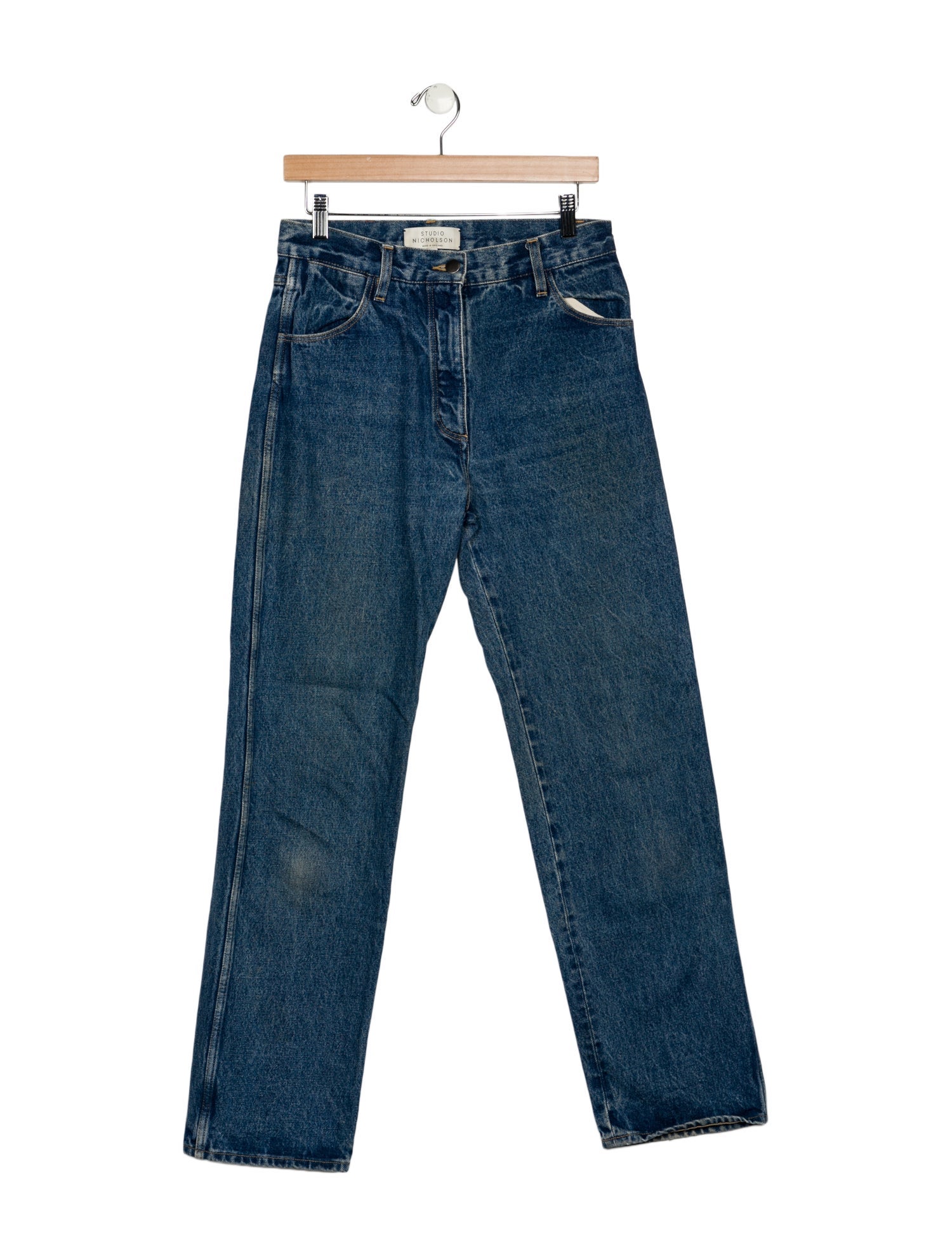 Studio Nicholson High-Rise Straight Leg Jeans