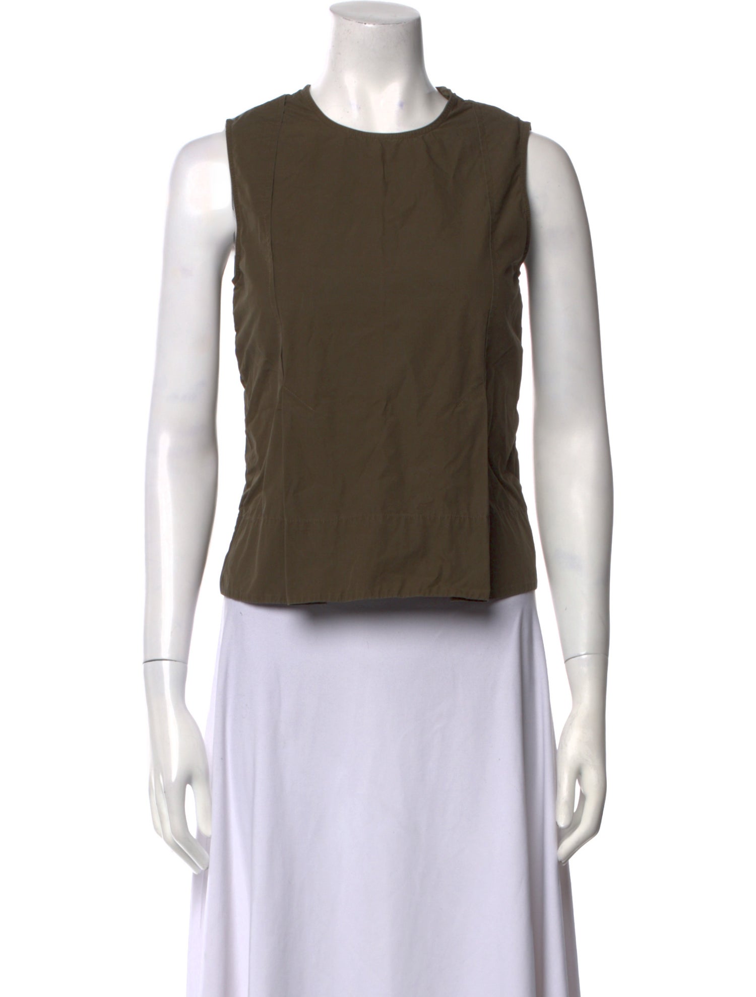 Studio Nicholson Crew Neck Sleeveless Crop Top