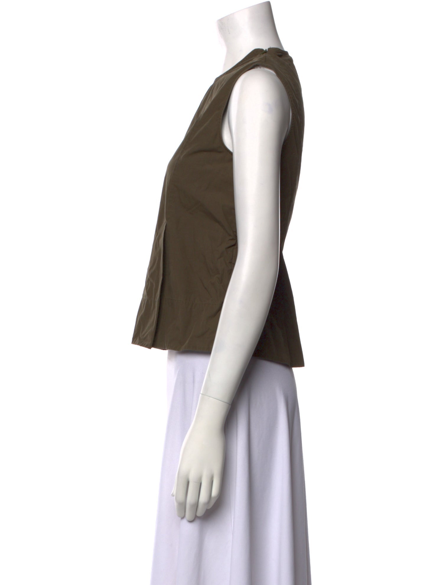 Studio Nicholson Crew Neck Sleeveless Crop Top