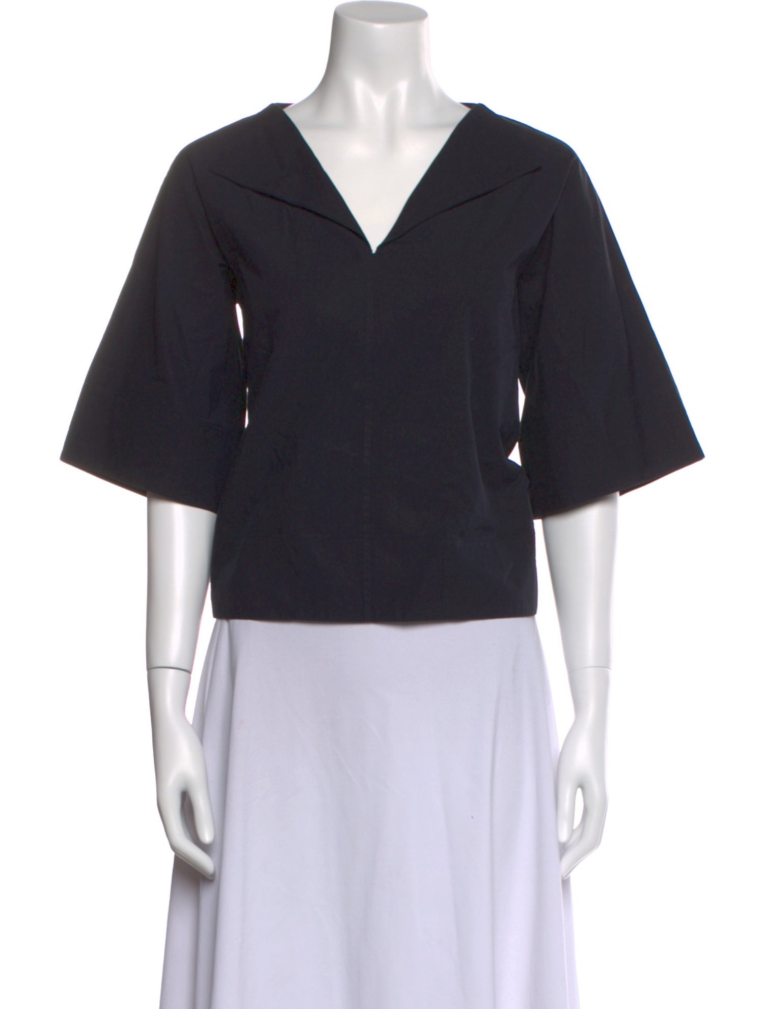 Studio Nicholson Three-Quarter Sleeve Crop Top