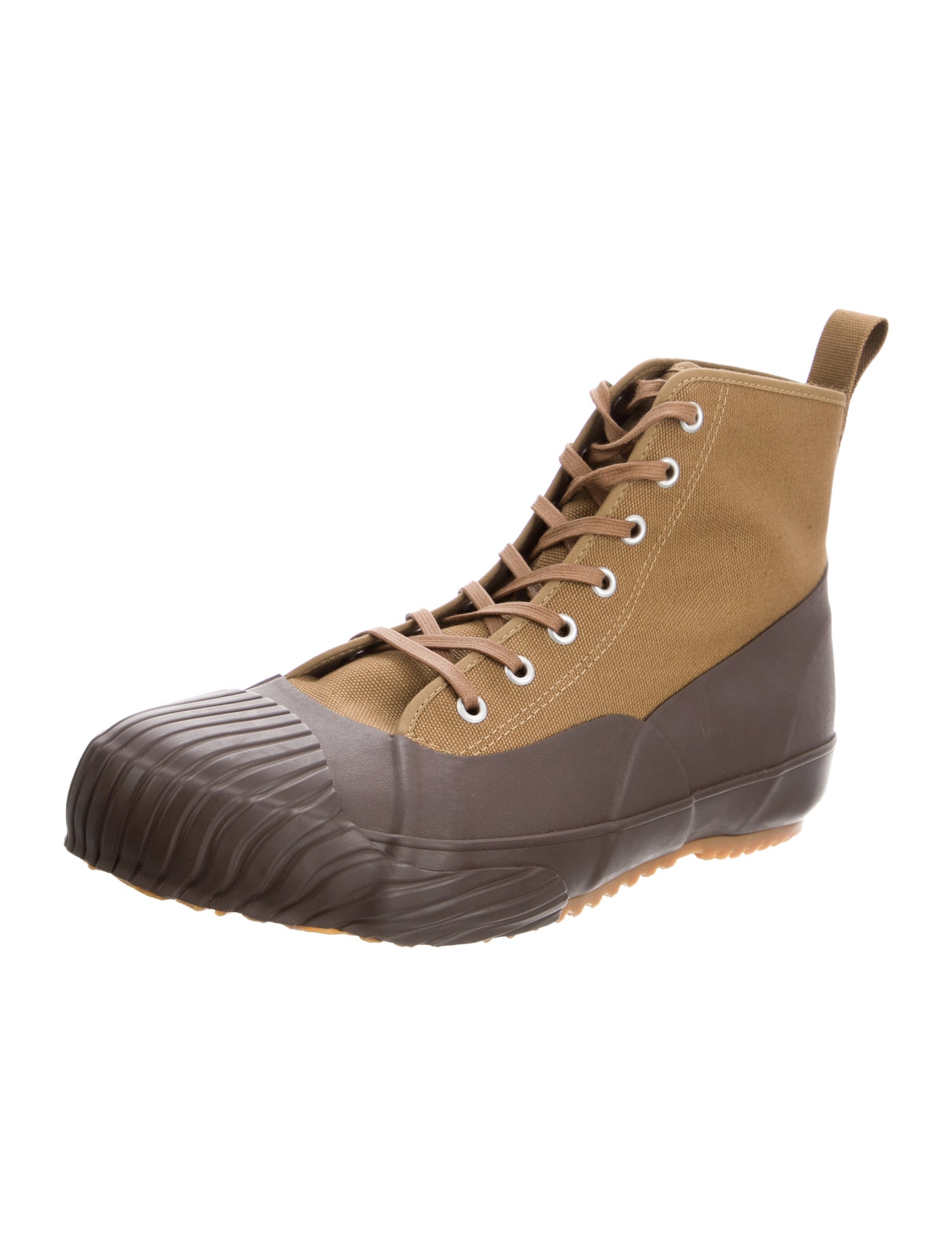 Studio Nicholson Canvas Colorblock Pattern Rain Boots