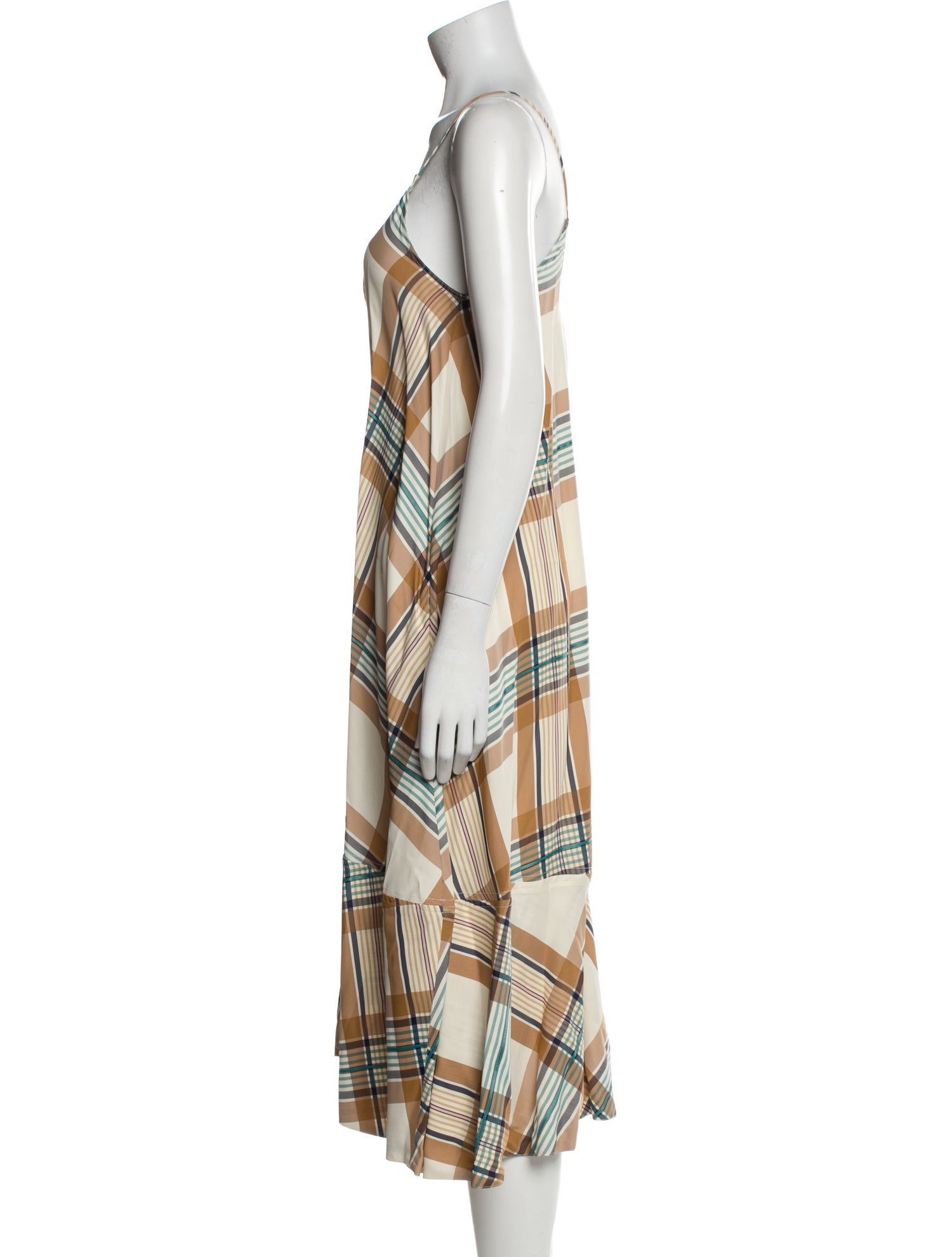 Studio Nicholson Plaid Print Long Dress